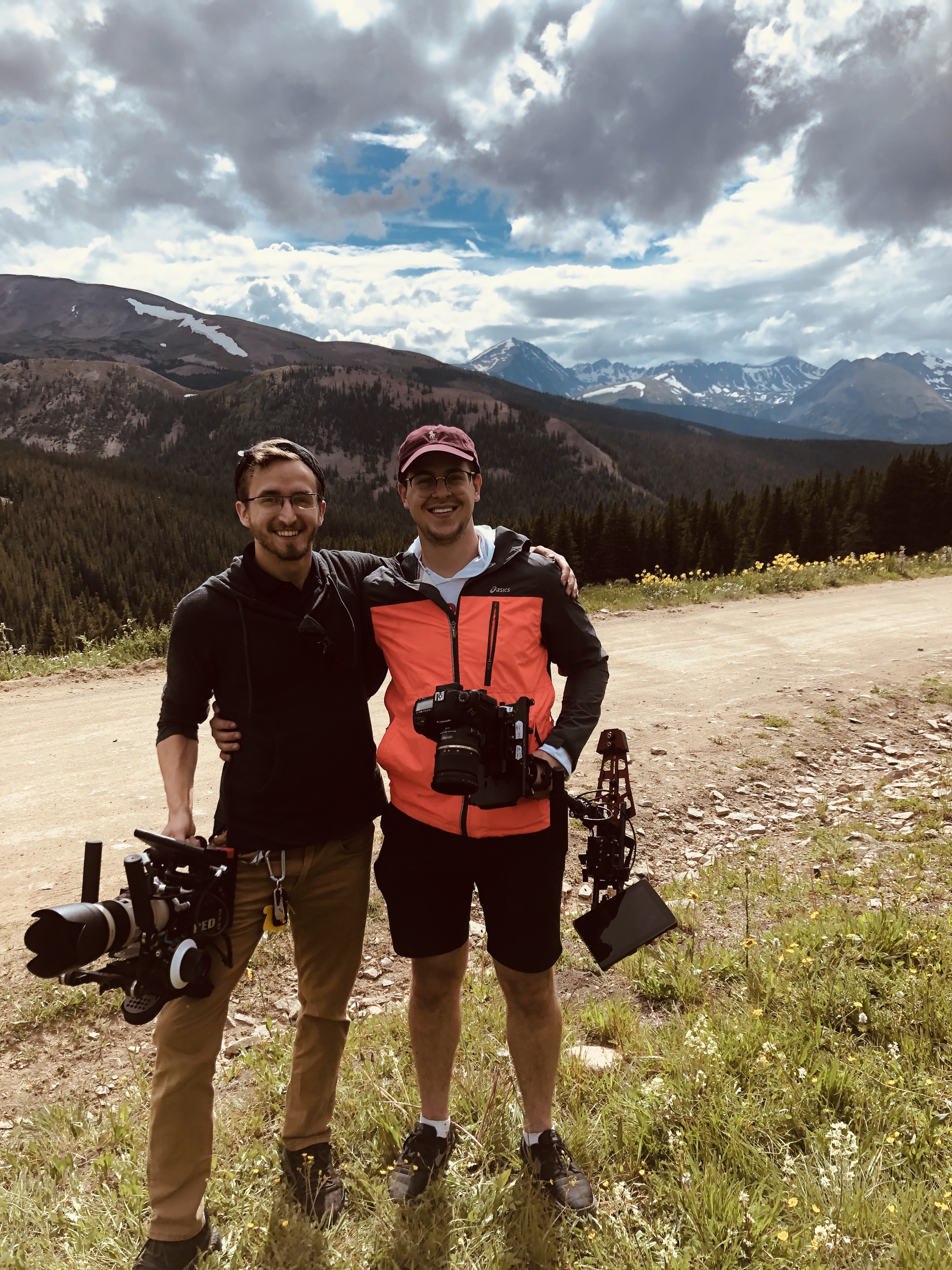On location at a wedding shoot
