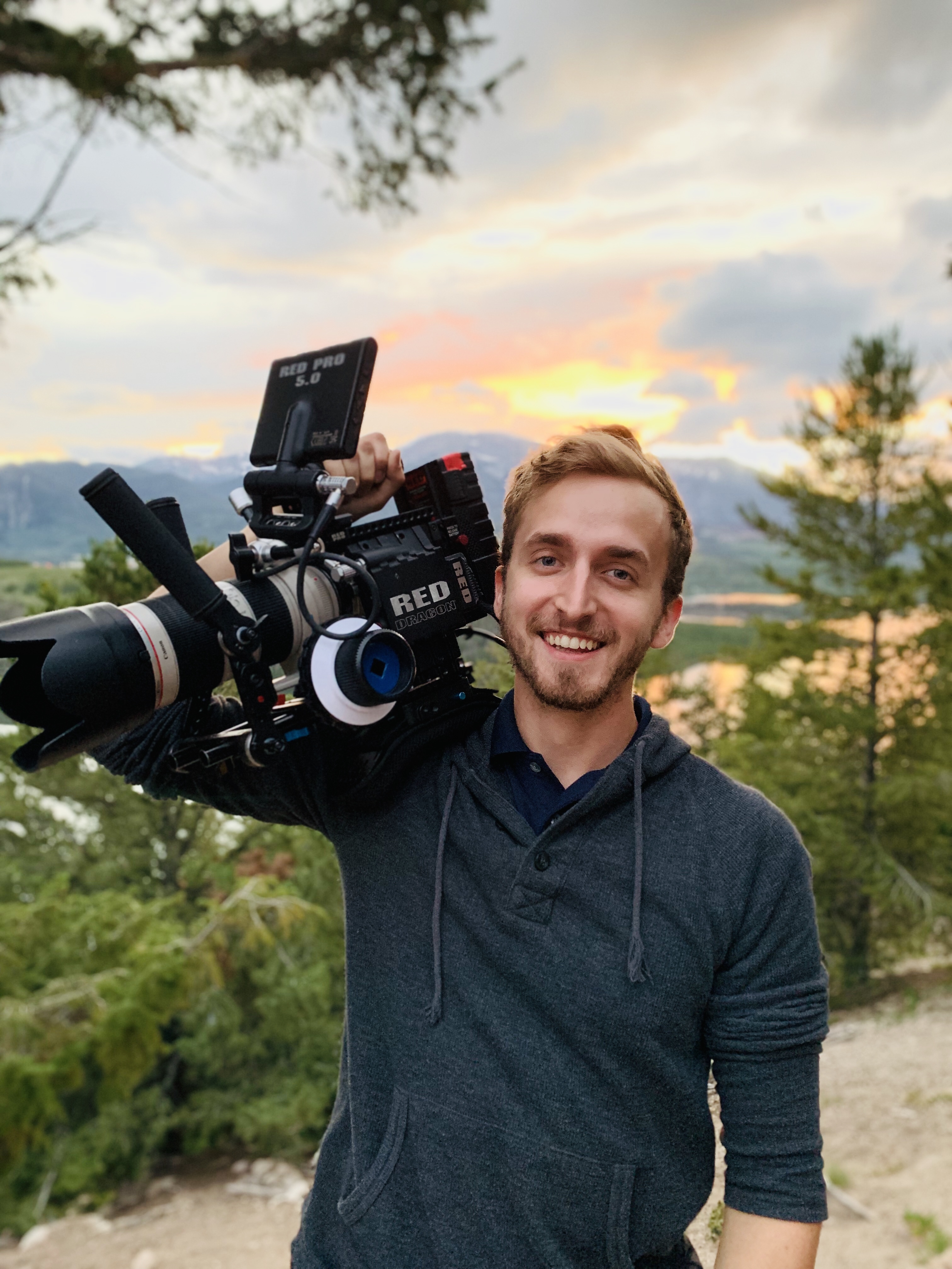 On location at a wedding shoot