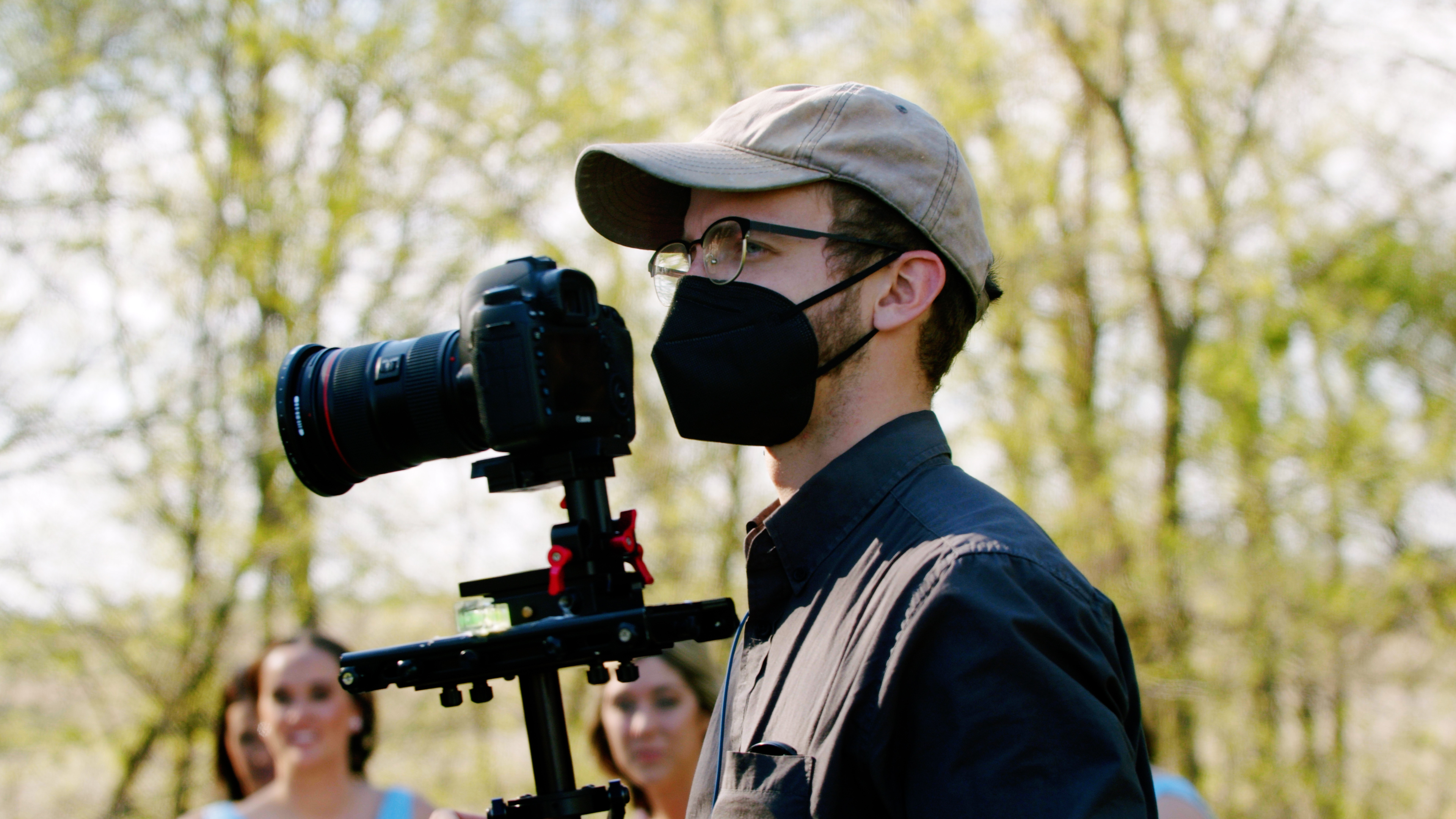 Jon Bass filming behind the scenes